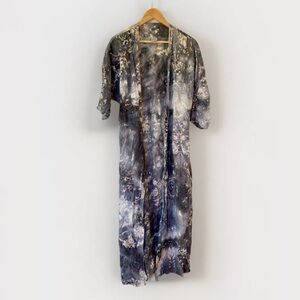 100% linen bathrobe Hale Mercantile Co tie dye